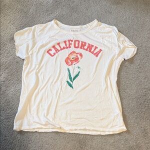 We the free California Floral Graphic Tee - cream Sz L
